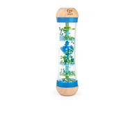 Hape Cascata di Perline - Blu | Mini Bastone Della Pioggia Musicale in Legno con Sonaglio per bambini dai 12 mesi in su