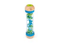 Hape Cascata di Perline - Blu | Mini Bastone Della Pioggia Musicale in Legno con Sonaglio per bambini dai 12 mesi in su