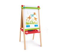Hape Cavalletto Piccoli artisti, Cavalletto Creativo in Legno a Due Facce, Altezza Regolabile per Bambini