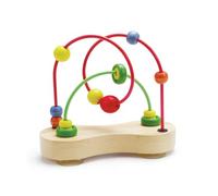 Hape Doppio Tracciato - Percorso Perline interattivo in Legno (Labirinto di Perline) per Bambini da 6 a 24 Mesi