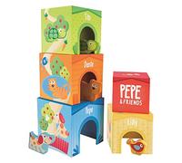 BLOCCHI IMPILABILI friendship tower CUBOTTI 9 pezzi HAPE gioco E0451 in cartone