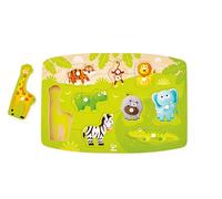 Hape E1405 Jungle Animal Wooden Peg Puzzle - Educational Toy