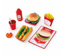 Hape Fast Food Set Multicolor Bambini