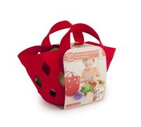 CESTO DI VERDURE vegetables basket HAPE gioco in stoffa E3167 kitchen world 8 PE