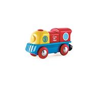 Hape E3820 Piccola locomotiva con pulsante, alimentazione a batterie, gioco adatto per bambini, colori Rosso, Giallo e Blu