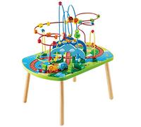 Hape E3824 Tavolo treno giungla multiattività con labirinto, puzzle e accessori, Ispirato ai paesaggi africani, a misura di bambino per gioco individuale e gioco di gruppo