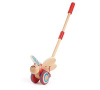 Hape Farfallina colorata da trainare |Farfalla che batte le ali | Giocattolo in legno per bambini dai 12 mesi