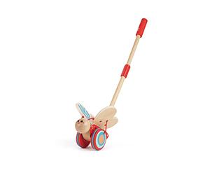 Hape Farfallina colorata da trainare |Farfalla che batte le ali | Giocattolo in legno per bambini dai 12 mesi