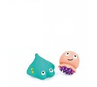 Hape Giocattolo da bagno per abitanti marini, figure da bagno, polpo e razze con funzione massaggiante, giocattolo per acqua e spazzola per bambini, senza BPA e facile da pulire, per bambini dai 12