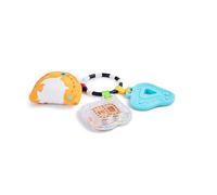 Hape Giocattolo sensoriale Portatile per Neonati, Sonaglio e Peluche da Appendere al Passeggino, Gioco per Bambini da 0 Mesi