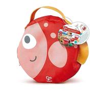 Hape - Gioco Pieghevole da Spiaggia 18M+ | Borsa-pesciolino con Secchiello in Tela, Stampo e Paletta per Sabbia e Acqua
