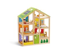 HAPE Casa delle bambole 4 stagioni (ammobiliata) E3401, 35 pezzi