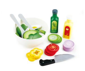 Hape Healthy Salad Playset 39-piece Play Salad Set with Utensils and Ingredien
