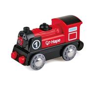 Hape Locomotiva a Batteria | Con luce che si illumina | Compatibile con diverse piste e vagoni