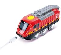 Hape Locomotiva ricaricabile - Locomotiva elettrica da ricaricare da soli, per bambini a partire da 3 anni