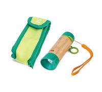 TORCIA ELETTRICA alimentata a mano HAND POWERED FLASHLIGHT in bamboo HAPE nature