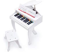 Hape Pianoforte Elettronico Bianco Deluxe con Sgabello