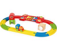 SET TRENO SENSORIALE colorato TRENINO in legno HAPE pista primi sensi E3822 età