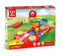 SET TRENO SENSORIALE colorato TRENINO in legno HAPE pista primi sensi E3822 età