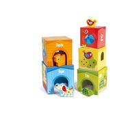 BLOCCHI IMPILABILI friendship tower CUBOTTI 9 pezzi HAPE gioco E0451 in cartone