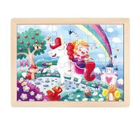 Hape Puzzle dell'unicorno - Set di Puzzle Tematici per Bambini, Gioco di Logica e Sviluppo delle Abilità Motorie