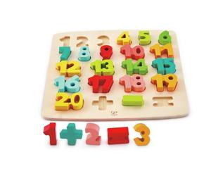 Hape Puzzle Matematico in Legno - Impara a Contare e le Operazioni di Base, Gioco Educativo per Bambini