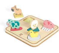 Hape Animal Noise Anna Puzzle 6 Pieces Rosa Bambini