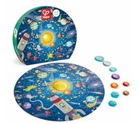 PUZZLE + GIOCO 2 in 1 SISTEMA SOLARE poster double face 102 PEZZI sole led HAPE