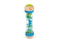 Hape Cascata di Perline - Blu | Mini Bastone Della Pioggia Musicale in Legno con Sonaglio per bambini dai 12 mesi in su