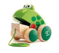 Hape Rana da tirare | In legno e ABS | Ranocchia che apre e chiude la bocca