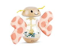 Hape Sonaglio - Bastone da Pioggia in Legno, con Motivo a Farfalla, con Ali Rimovibili, Giocattolo di risveglio in Legno, Giocattoli sensoriali Prima età