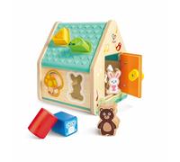 CASA DELLE FORME gioco di incastri IN LEGNO con animali HAPE E0515 età 2+
