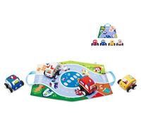 SET AUTO DI PELUCHE per bambini HAPE gioco morbido PULL BACK età 6 mesi +