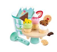 Hape Set Gelataio, Crea Gelati Personalizzati, Set da Gioco in Legno per Bambini