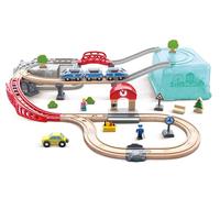 Hape City Train Building Block Set 84.20x75.60x19.10 Cm Multicolor