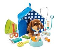 Hape Set Veterinario, Kit Giocattolo in Legno per Bambini, Clinica veterinaria Portatile