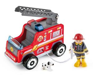 Hape Set Vigile del Fuoco con Camion e Cagnolino - Gioco di Ruolo Educativo