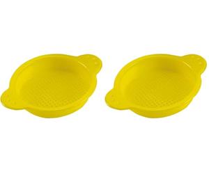 Hape Setaccio Piccolo, Giallo, Giocattoli da Spiaggia e da Giardino, per Bambini dai 18 Mesi in su (Confezione da 2)