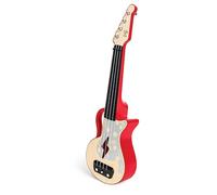 Hape - Ukulele Rosso Impara con le Luci | Strumento giocattolo con luci guida per imparare a suonare dai 3 anni in su