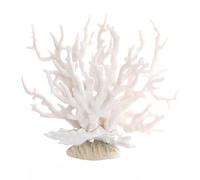 Hapihom Piante Artificiali per Acquario, Ornamento in Silicone Simulato, Corallo Artificiale, Albero Marino per Acquario, Decorazione per Paesaggistica del Serbatoio di Pesci, bianco