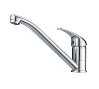 Hapilife Rubinetto da cucina cromato monocomando rubinetti miscelatore da cucina 1 foro lungo becco monoblocco ottone rubinetto ad arco basso 360 ° bocca girevole lavello miscelatore leva superiore