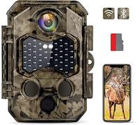 Hapimp Fototrappola WiFi 4K 48MP con App, 125°Ampia Visuale Fototrappola Infrarossi Invisibili con Velocità di Trigger 0,1S, 940nm IR LED Fotocamera Caccia Visione Notturna Fino a 25m