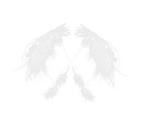 HAPINARY 1 Paio Di Polsini Per Orecchie Da Donna Orecchini Da Cosplay Piume Bianche Clip Per Orecchini Senza Foratura