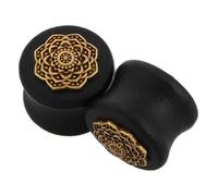 HAPINARY 1 Paio Tunnel Auricolari Legno con Design Mandala Flower Espansori Vintage per Orecchie Stretching Riutilizzabili per Stile Unico