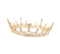 HAPINARY 1 Pc barocca nuziale Diademi gioielli costume Nozze corone principesse matrimonio celebrazione decorazione dei della sposa copricapo da sposa femminile lega bianca