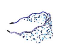 HAPINARY 1 Pz Tiara Sposa Intrecciata Decorazione Chioma Fascia Rete Perline Diamanti Copricapo Ornamento Cerimonia Sposa Accessorio Spettacolo Donna Ragazza