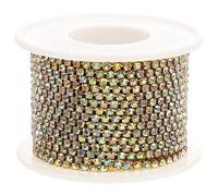 HAPINARY 1 Rotolo di Strass Decorazione Catena di Strass Glitterata Materiale Fai da Te Artigianato Cucito Catena