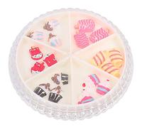 HAPINARY 1 Scatola Di Decorazioni Per Unghie A Forma Di Borchie Per Nail Art Caramelle E Dessert Decorazioni Per Manicure Fai Da Te