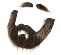 HAPINARY 1 Set Di Barba Finta Sopracciglio Falso Divertente Baffi Finti Cosplay Prop Baffi Decorativi Morbido Sicuro Comodo E Facile Da Usare