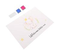 HAPINARY 1 Set di Impronte Digitali, Libro dei Messaggi, Accessori per Giochi di Genere, Libro degli Ospiti per Baby Shower, Decorazioni per Baby Shower, Albero delle Impronte Digitali,